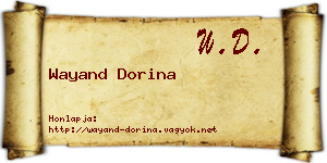 Wayand Dorina névjegykártya